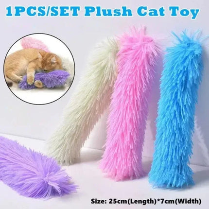 Cat Toy Pillow Soundpaper Long Plush Cat Toy with Mint Toy