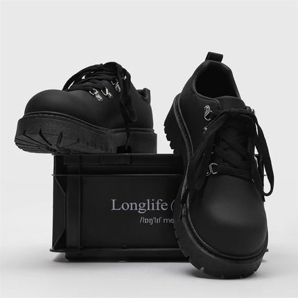Shoes for Men British Style Thick Sole Casual Derby Shoes High Quality Fashion Comfor Versatile Man Leather Shoes Zapatos Hombre