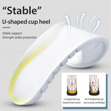 1 Pair New White Invisible Height Increase Insoles EVA Soft Light Shoes Sole Pad for Men Women