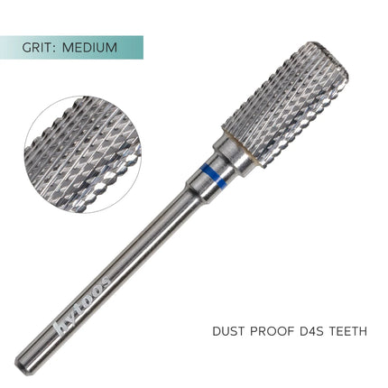 HYTOOS Safety Nail Drill Bits 13mm Barrel Dust Proof D4S Right-handed Carbide Drill Bits for Nails Electric Manicure Drills Tool