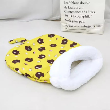 Winter Enclosed Fleece Lined Self Warming Washable Cat Cave Bed Pet Mat Sleeping Bag Indoor Pet Nest Pet Supplies
