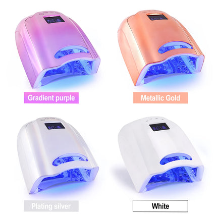 Hot Selling Nail Supply Gradient Purple Nail Lamp Pro Cure Cordless 128w LED UV Lamp New Trend