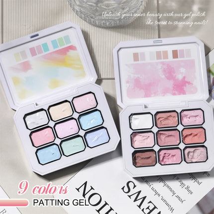 9-Color Solid Nail Polish, Pink, Macaron Painting Gel, High Saturation Popular Solid Nail Polish, Used for Nail Art