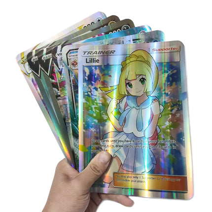 Pokemon Cards 21x15cm Oversized English Vmax V Vstar Jumbo Letters Super Rare Rainbow Card Pikachu Mewtwo Jumbo Card Child Gift