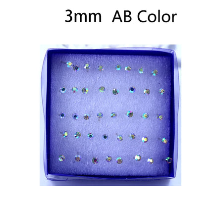 20 Pair/Set Women Girl Rhinestone Crystal Ear Stud Earrings Party Elegant Simple Daily Wear Earring Jewelry Gift 2.5 3 4 5mm
