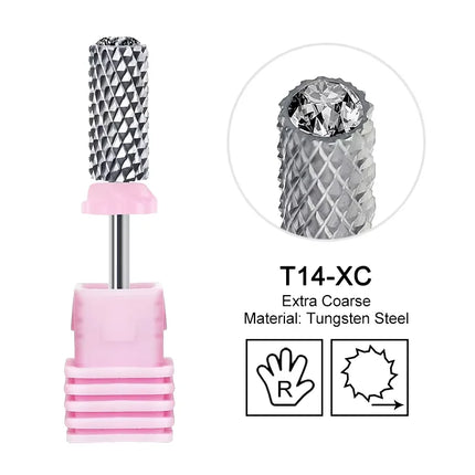 Tapered Barrel Nail Drill Bits Carbide Nails Grinding Head Milling Cutter 4XC Hard Soft Gel Removal Polishing DIY Tools