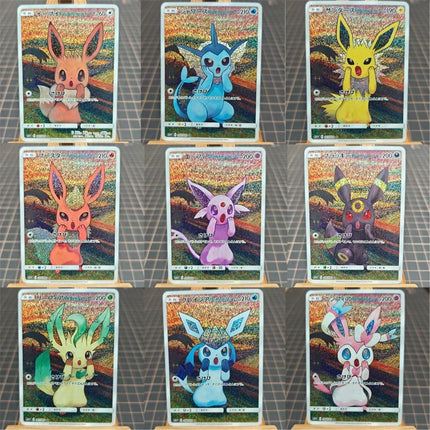 Diy Self-control Ptcg Pokemon 30th Charizard Eevee Gyarados Vincent Van Gogh Pikachu Fan Art Trading Anime Collection Cards Toy