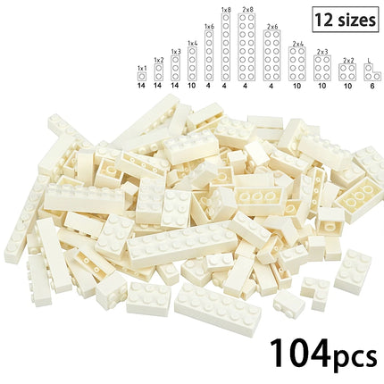 DIY Building Blocks Wall Figures Bricks 1x2 1x3 1x4 L Dots Educational Creative Construction Brick Size Compatible Small Bricks
