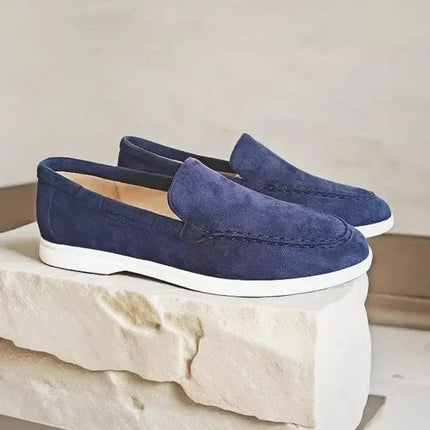 Luxury Mens Suede Leather Loafers 2026 Classic Brand Breathable Slip-On Casual Driving Shoes Moccasins for Men