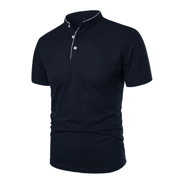 Summer Men's Short Sleeve Polo Shirt Solid Color T Shirts Streetwear Sport Quick-drying Breathable Basic Casual Shirt Tops