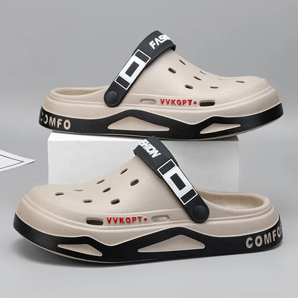 Summer Eva Style Breathable Sandals Women's Men's Garden Clog Shoes Outdoor Hole Beach Slippers Comfortable Household Slippers