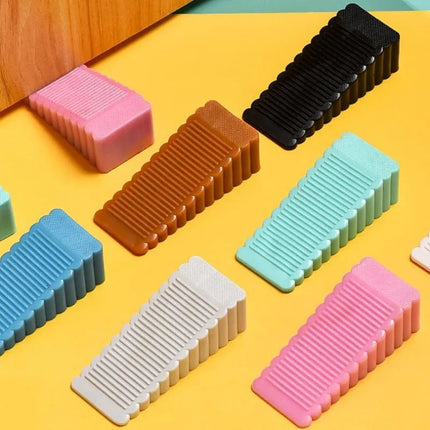 Safety Silicone Door Stop Stoppers Block Wedge Doorstops Door Stopper Home Office Door Rear Retainer Anti-collision Stop