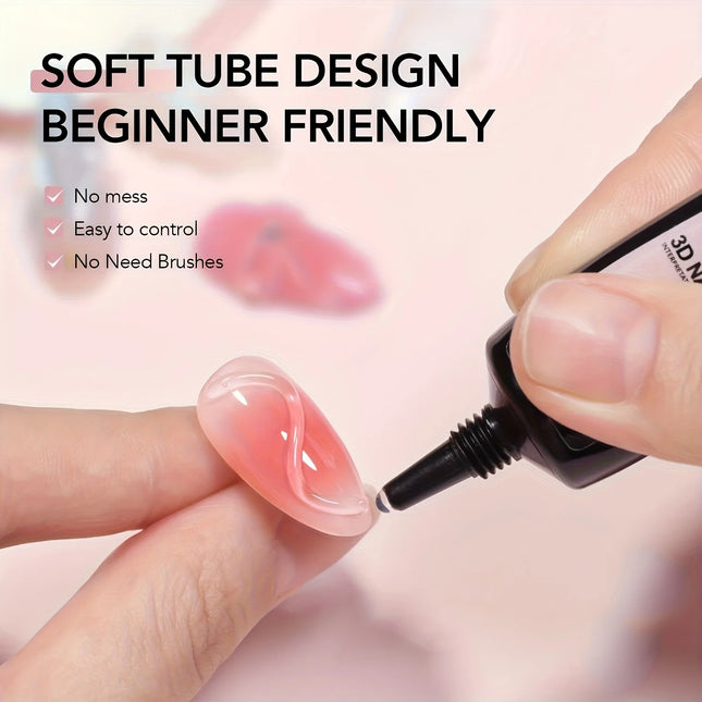 Gel 3D - Gel de modelado para uñas, adecuado para diseño de uñas de otoño e invierno, arte de uñas DIY para pintar, moldear, esculpir