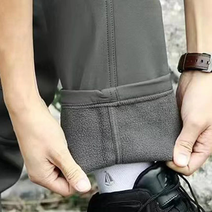 2025 Flap Pocket Men's Fleece Straight Leg Cargo Pants, Loose Casual Tactical Pants, Mens Work Pants for Hiking Climbing