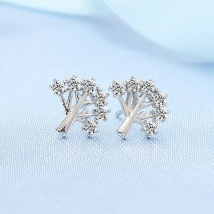 High-quality 925 Sterling Silver Crystal Fashion Circle Hoop Earrings for Woman Wedding Party Gift Street Versatile Jewelry