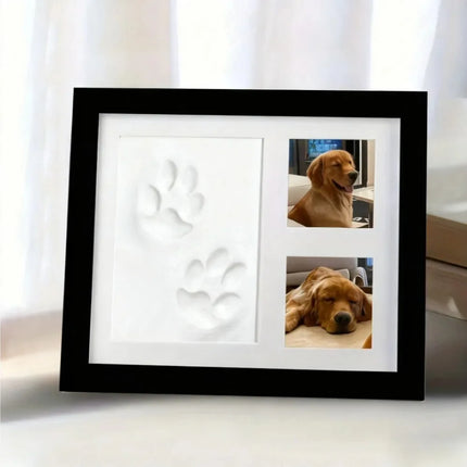 1 Set DIY Pet Paw Print Memorial Kit With Clay Mold And Photo Frame Exquisite Gift Box for Dogs Cats Keepsake Creative Pet