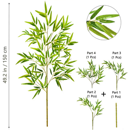 Artificial Green Bamboo Leaf Branches - image 15
