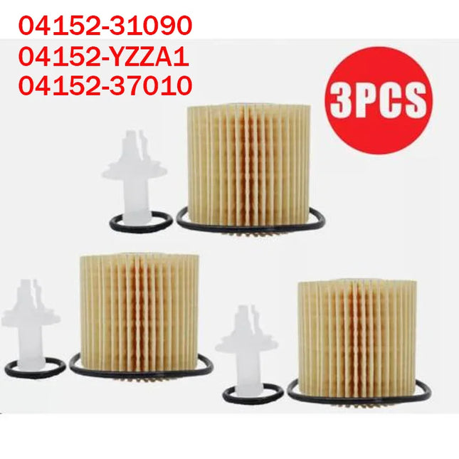 3PCS Engine Oil Filter 04152-YZZA1 04152-0V010 for Toyota Scion For Lexus Camry Sena Highlander Crown RAV4 Car