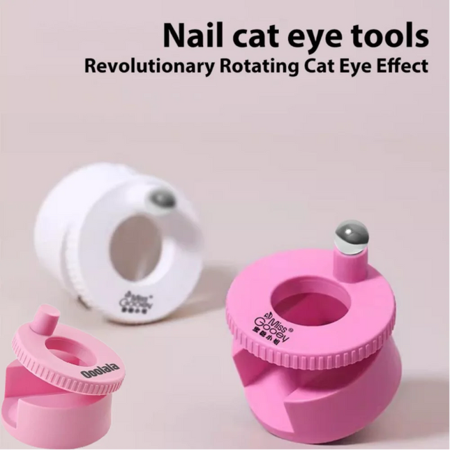 Imán de Uñas Ojo de Gato Giratorio Luz Ancha Efecto Perla de Vidrio Multifuncional Fuerte Magnético Automático para Uñas de Gel Esmalte de Uñas
