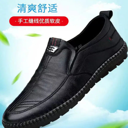 Mens PU Leather Loafers Non Slip Walking Flats Breathable Outdoor Slip on Casual Shoes for Male Work Office Driving Sneakers2