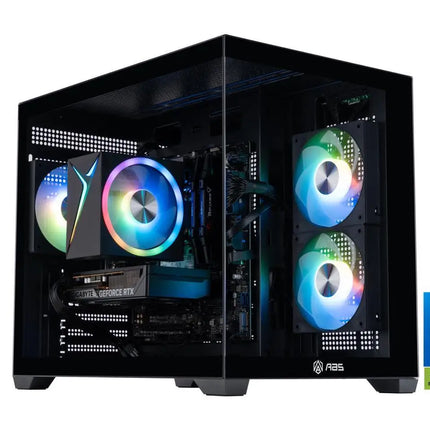 ABS Flux II Aqua Prebuilt Gaming PC - Windows 11 - Intel Core 5 120 - GeForce RTX 5060 8GB - DLSS 4 - 32GB DDR4 - 1TB NVMe SSD