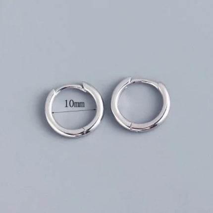 2PCS Tiny Stainless Steel Huggie Small Hoop Earrings For Women Round Circle Punk Unisex Rock Earring Cartilage Piercing Jewelry