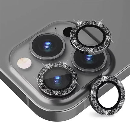 Glitter Camera Lens Protector Cover for iPhone 17 Pro Max 16 15 Pro 13 11 14 15 Plus 12 Mini Tempered Glass Protection Lens Film