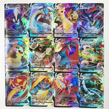 50/100Pcs pokemons French English German cards pokemons Card 100 Gx 100 V Max VMAX 50