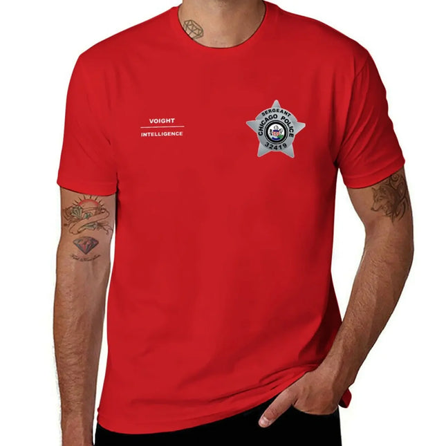 Chicago Pd Sergeant Hank Voight Intelligence Badge Weste T-Shirt Rohlinge Herren lustige T-Shirts