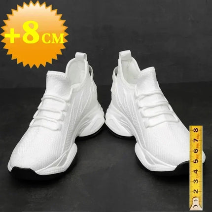 Increasing Men Sneakers Casual Heightening Shoes 8cm Height Increase Shoes for Summer Breathable 6cm