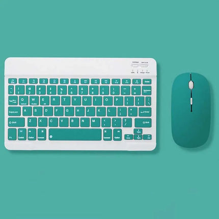 With Bluetooth Keyboard Mouse For Tablet Pc 78Key 10inch Rechargeable Wireless Keyboard 1200dpi Mice Set Combo For - product