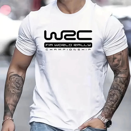 Men's summer  pure cotton fashionable casual sports loose letter pattern printed round neck short sleeved T-shirt top