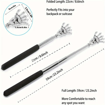 Portable Extendable Back Scratcher Stainless Steel Telescoping Back Scratcher For Both Human And Pets Extendable - product im