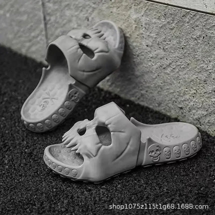 Halloween Platform Skull Platform Slipper Demon Home Cloud Summer Beach Sandal Slides Flip Flops - product view 6