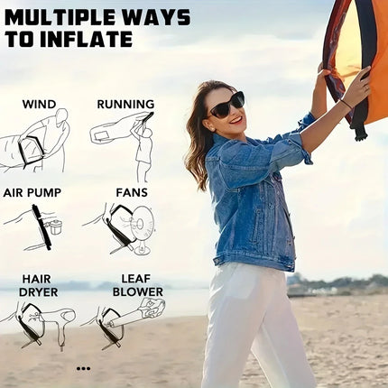 Single Person Lazy Inflatable Sofa Portable Outdoor Beach Air Sofa Bed Folding Camping Sleeping Bag for Comfortable Rest