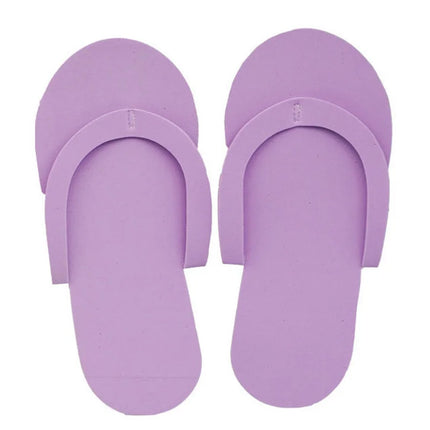 12/24/36 Pairs Random Color Men Women Slippers Foam Disposable Slippers For Salon Spa Hotel Pedicure Foot Flip Flop Slipper