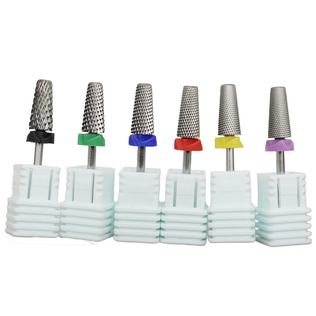 5in1 Cross Tooth Tapered Safety Carbide Nail Drill Bits With Cut Drills Carbide Milling Cutter Remove Gel - product image 2
