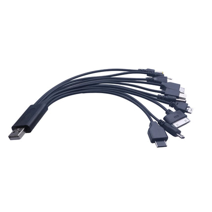 10In1 USB to Multi-ports USB Cable Universal Phone Charging Cable Multi-head Charging Cable Cord For Samsung Nokia - product