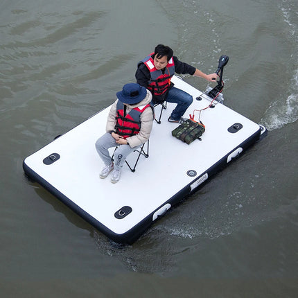 Custom Leisure Inflatable Swim Island Floating Raft Inflatable Foil Water Jet Ski Dock Platform for Family