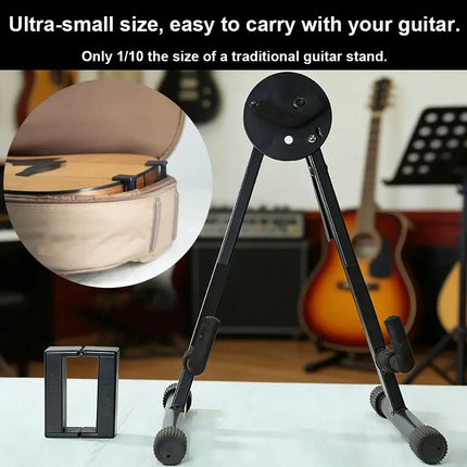 Adjustable Guitar Steady Stand Portable Ultra-Small Mini Guitar Holder Silicone Inner Stable Guitar Stand Clip-On Stage