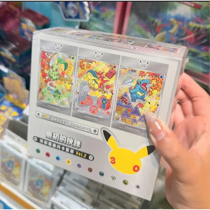 Original Pokemon 30th Vol 2 Anniversary Celebration First Partner Special Illustration Set Vol.1 Vol.2 Simplified Chinese Gifts
