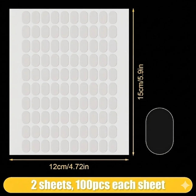 YITAPE 200PCS Transparent Double Sided Tape Waterproof Seamless Adhesive Pads for Poster Photo Frame Car Home Office Decoration
