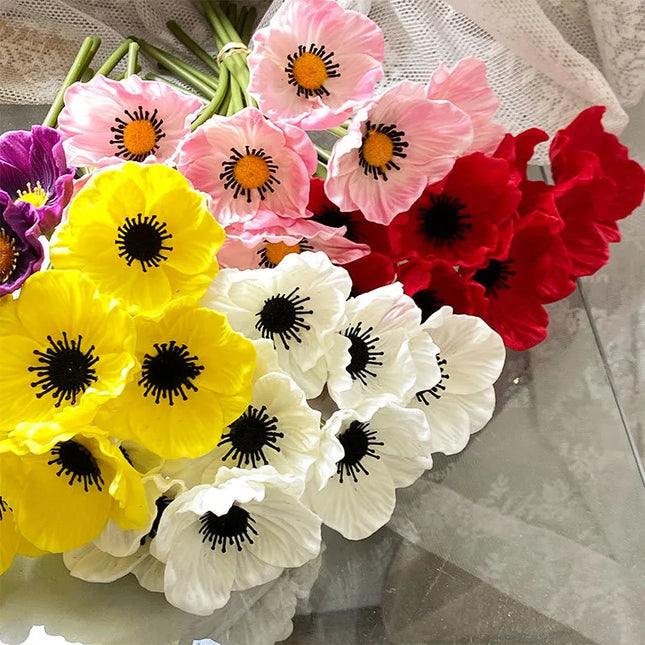 Red Poppy Flowers - artificial flowers for bouquets (photo 2 of 7)