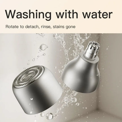 2 in 1 Electric Nose and Ear Hair Trimmers Men Electric Shaver Trimmer Groin Trimmer Nose Hair Trimmer with Light 3D Arch Head