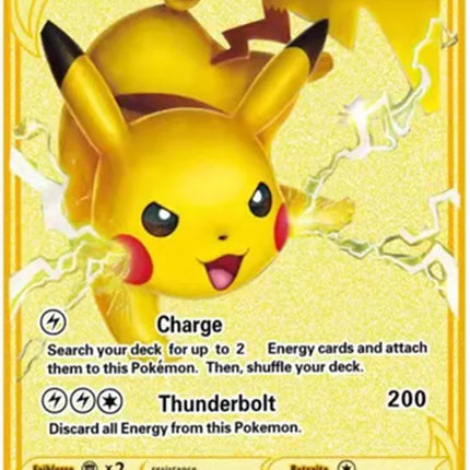 Pokemon English Metal Card Anime Pikachu Charizard Mewtwo Blastoise  Vmax Shiny Letters Game Collection Card Kids Toy Gifts