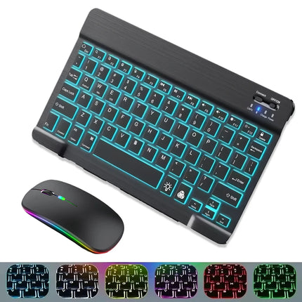 Keyboard and Mouse Set Bluetooth Keyboard+Bluetooth/2.4G Wireless Mouse RGB Backlit Keyboard Mouse Combo - product image from