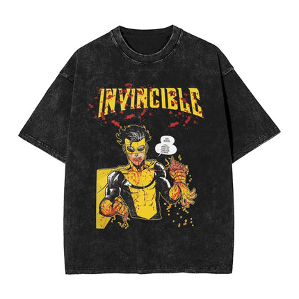 Conquest Invincible T Shirt Men's  Pure Cotton Awesome T-Shirts O Neck  Tee Shirt Short Sleeve Clothes Gift