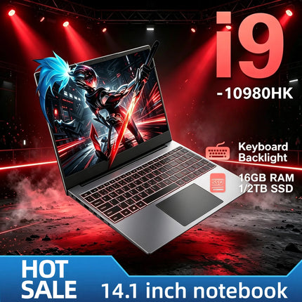 Intel Core i9-10980HK 14.1 Gaming Laptop 8C16T 2.4-5.3GHz 16MB L3 45W 32GB DDR4 2TB SSD Office Notebook Fast Pro