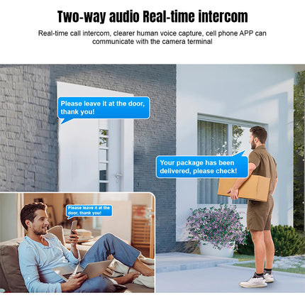 6MP Three Lens WiFi Security Camera Outdoor PTZ IP Camera Triple Screen Display Human Detection Two Way Audio Full Color Night Vision H265 Surveillance Camera