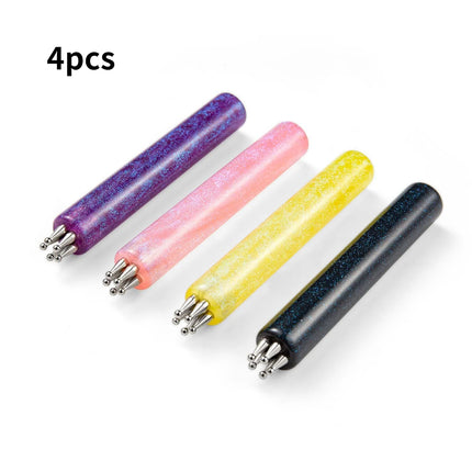 5 Petal Flower Nail Dotting Pen, One Stroke Design Tool for Nail Art, Acrylic Handle Dotting Pen, Easy DIY Nail Painting Tools